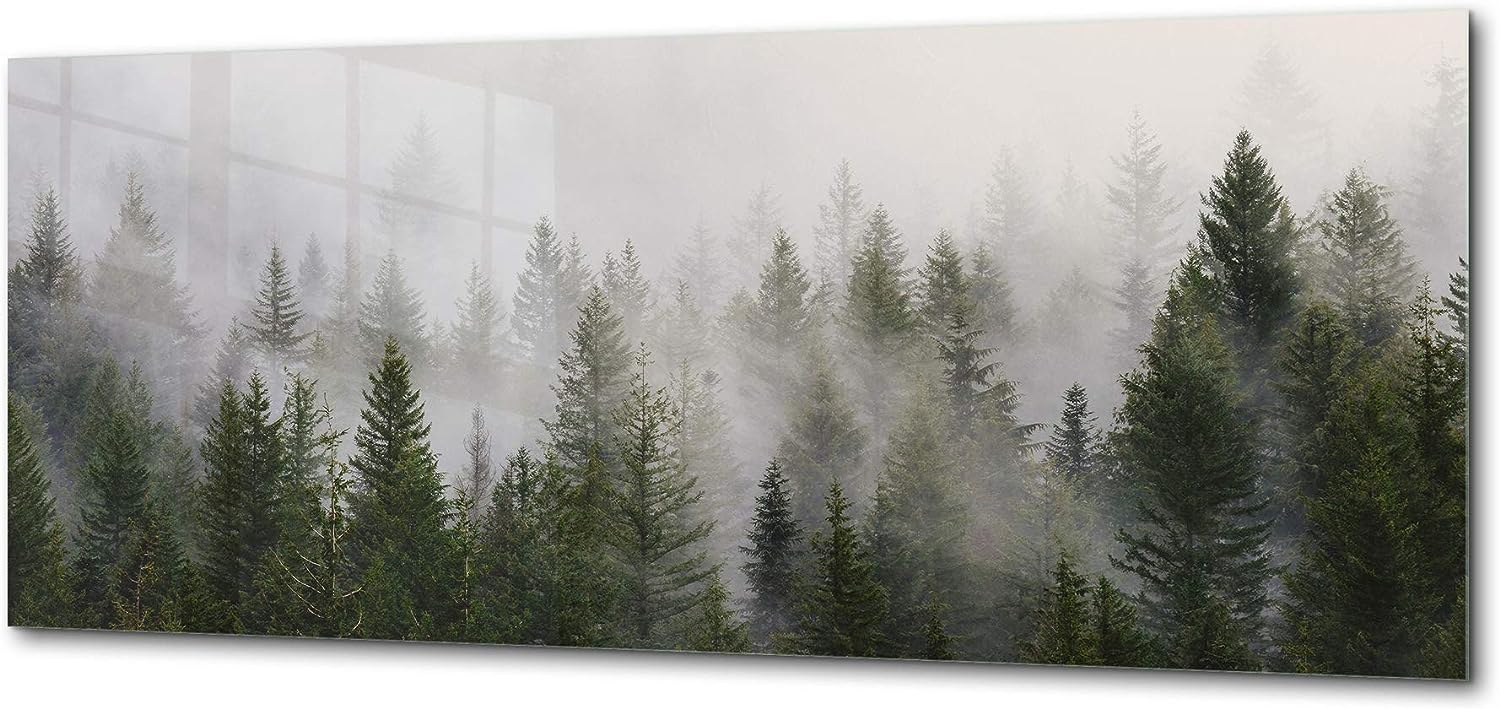 Graphic Art Print on Glass C Nature Series 01C 100x40
