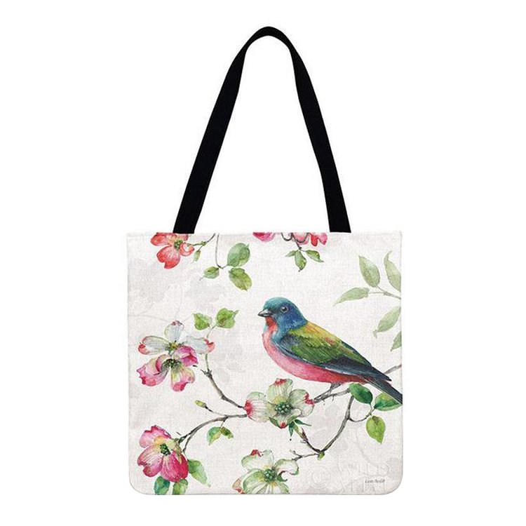 Chinese Bird - Linen Tote Bag