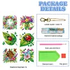 (US Only)6Pcs Double Sided Special Shape Garden Ladybug Diamond Painting Keychain