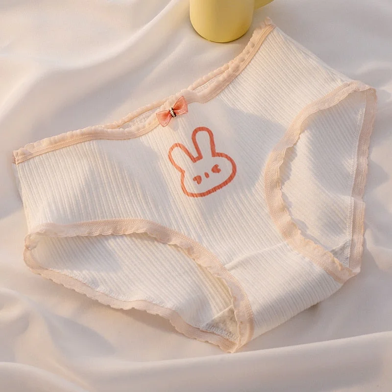 M-XL Cotton Panties Women's Underwear Lovely Girl Comfort  Briefs Panty Fashion Printed Med Waist Shorts Female Sexy Lingerie