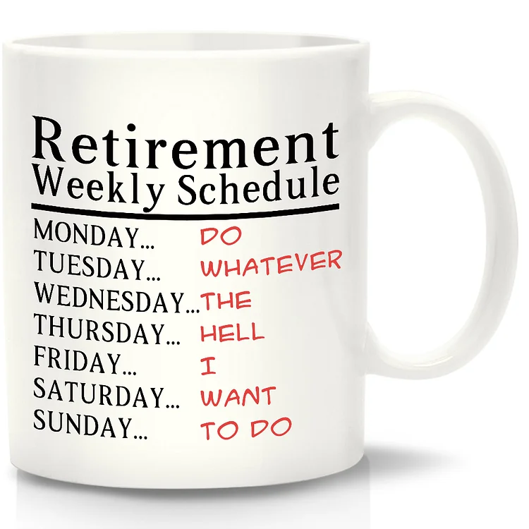 Ceramic Water Cup Handle DIY Retirement Weekly Schedule Breakfast Juice Mug
