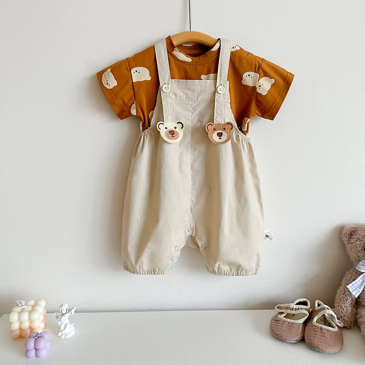 Baby Bear Tee and Suspenders Set