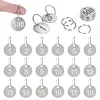 [US Local Warehouse] 25mm Number Tags with Rings 304 Stainless Steel Key ID Tag Hollow Round Metal Numbered Labels 1 To 500 for Restaurant Bar and Cafes