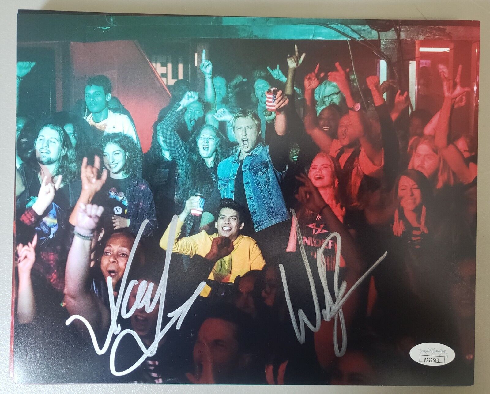 8X10 Autographed by William Zabka and Xolo Maridue?a in Cobra Kai Season 3. JSS