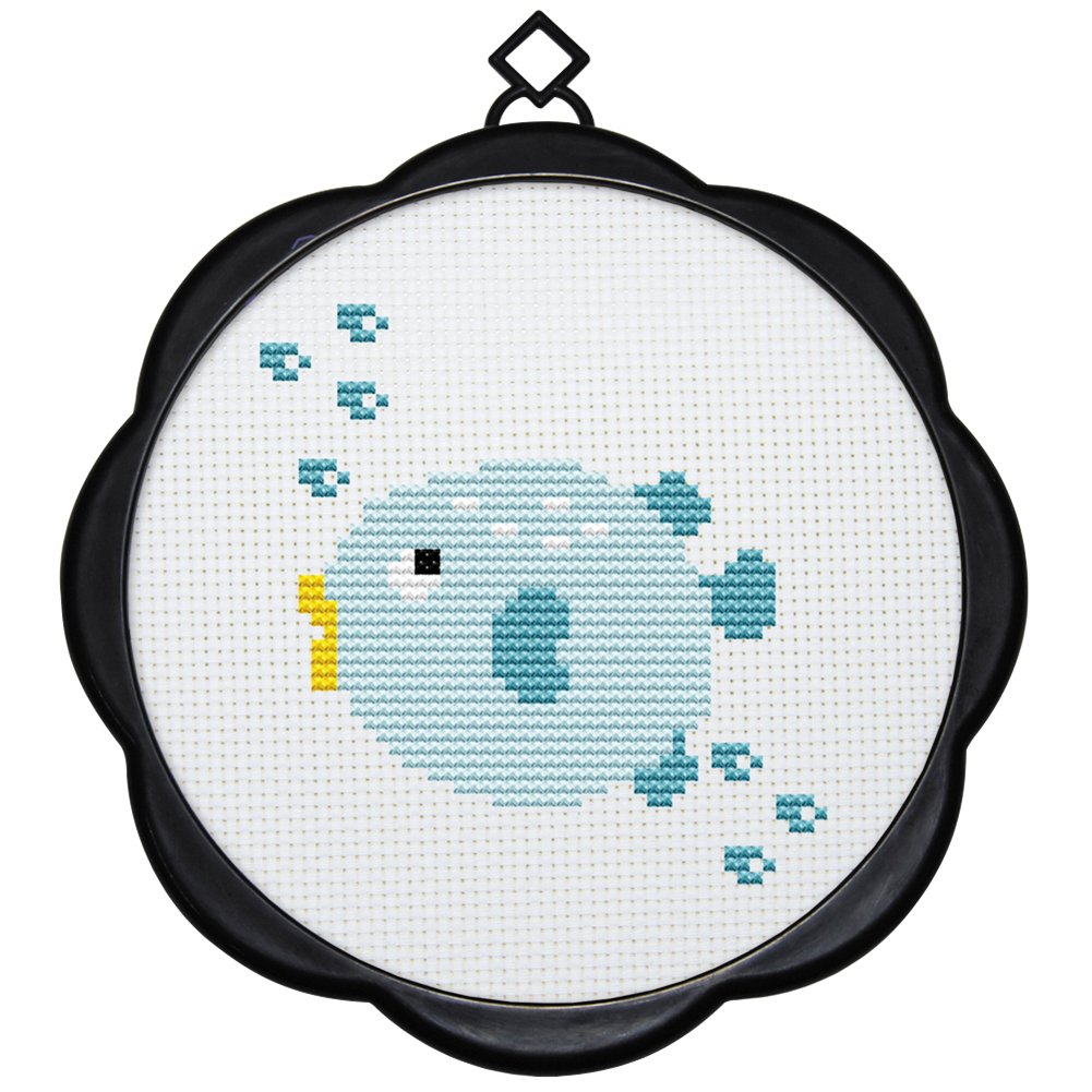 

Fish - 11CT Stamped Cross Stitch - 17*17CM (With Frame), 501 Original