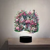 Blumenhaus Nachtlicht doppelseitig - 5d DIY Bastellampe