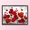 (Big Size)Poppy - 11CT Stamped Cross Stitch - 60*40cm - Flower