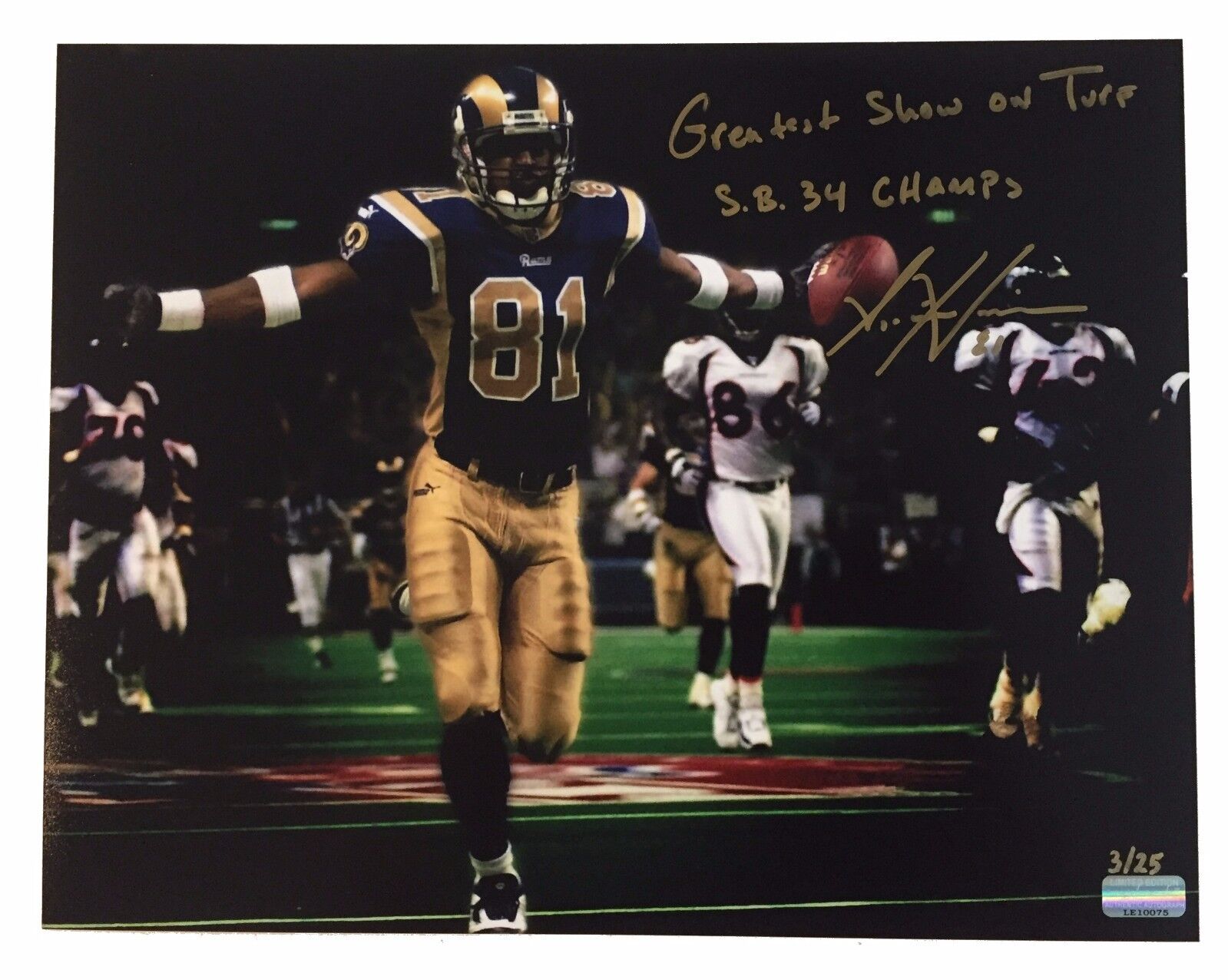 Az-Zahir Hakim Signed 11x14 Photo Poster painting #D/25 COA Inscriptagraphs Autograph Az Rams