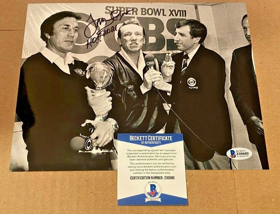 TOM FLORES SIGNED OAKLAND RAIDERS 8X10 Photo Poster painting W/HOF2021 BECKETT CERTIFIED #3