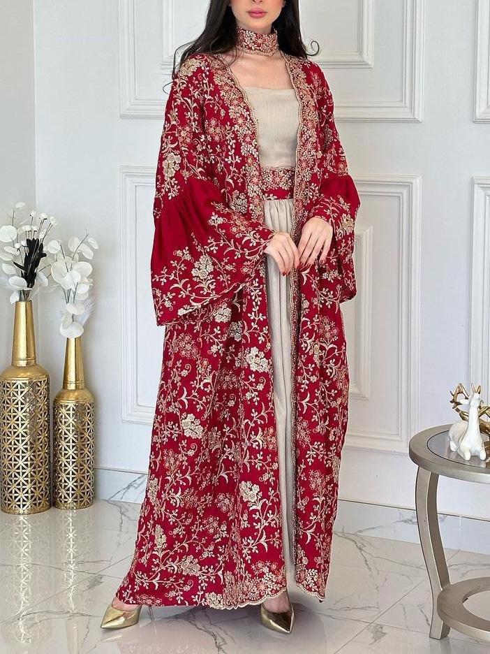 Simplicity Strapless Dress and Floral Pattern Tunic Set