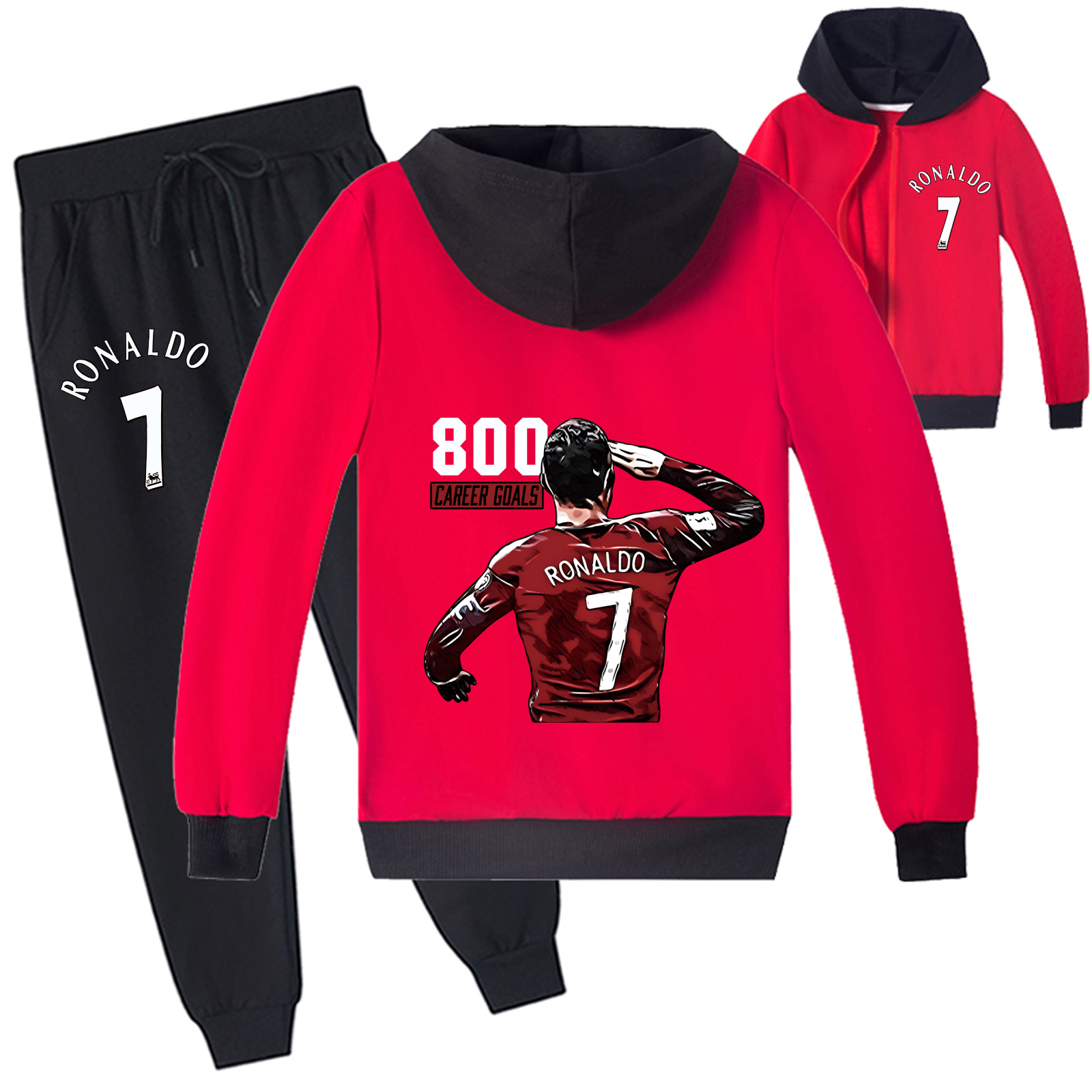Mayoulove Cristiano Ronaldo Zip Set for Kids - Unisex Sportswear, Boys  Girls, Trending Style, Ultimate Comfort-Mayoulove