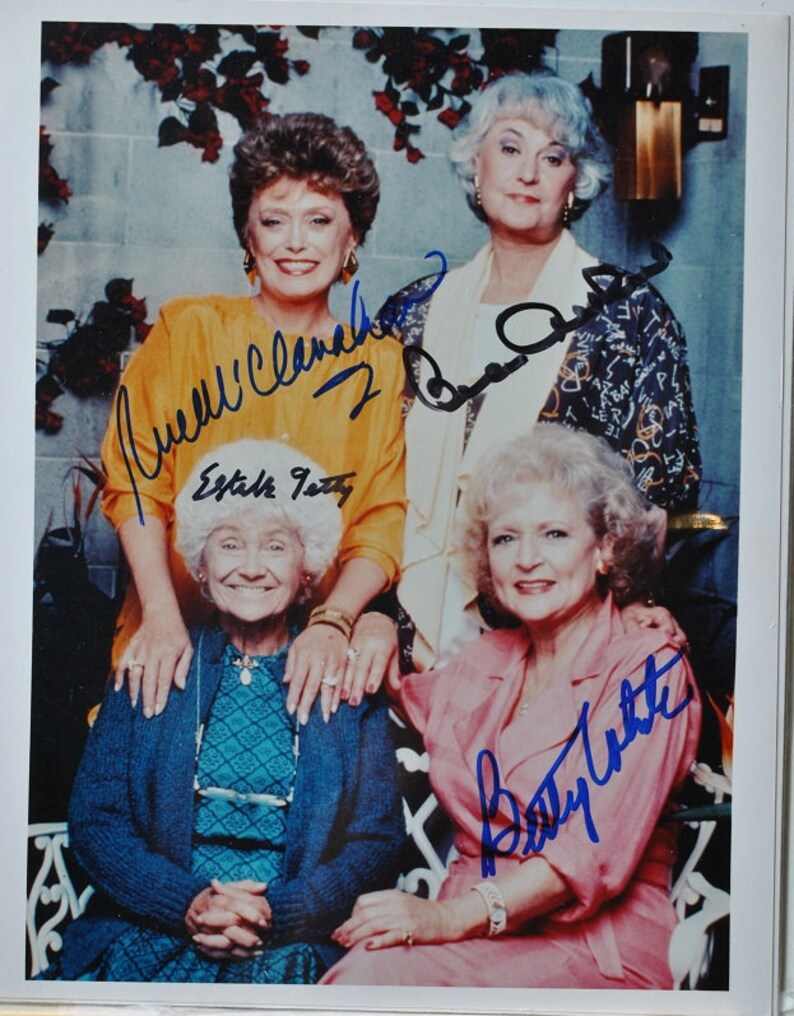 GOLDEN GIRLS CAST Signed Photo Poster painting X4 Beatrice Arthur, Betty White, Rue McClanahan, Estelle Getty wcoa