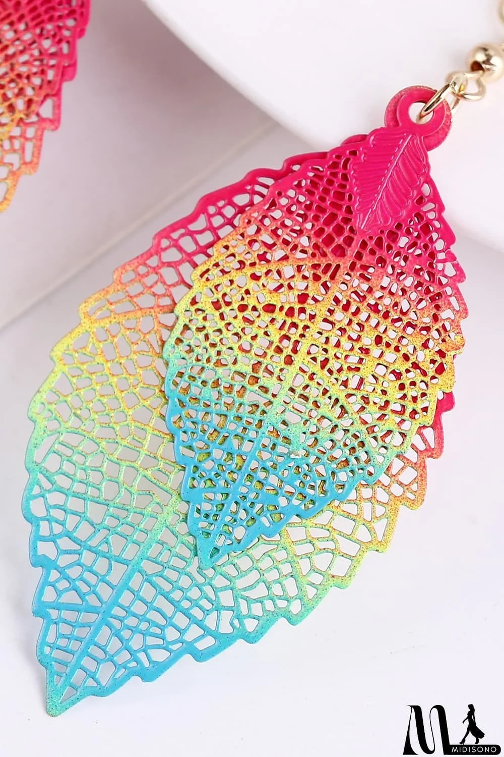 MidiSono - Leaf Shape Dangle Earrings