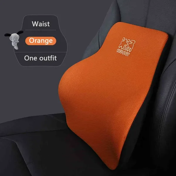 Seat Headrest Neck Auto Cellular Grid Memory Cotton Head Support Cushion Lumbar Pillow Breathable For Car Accessories
