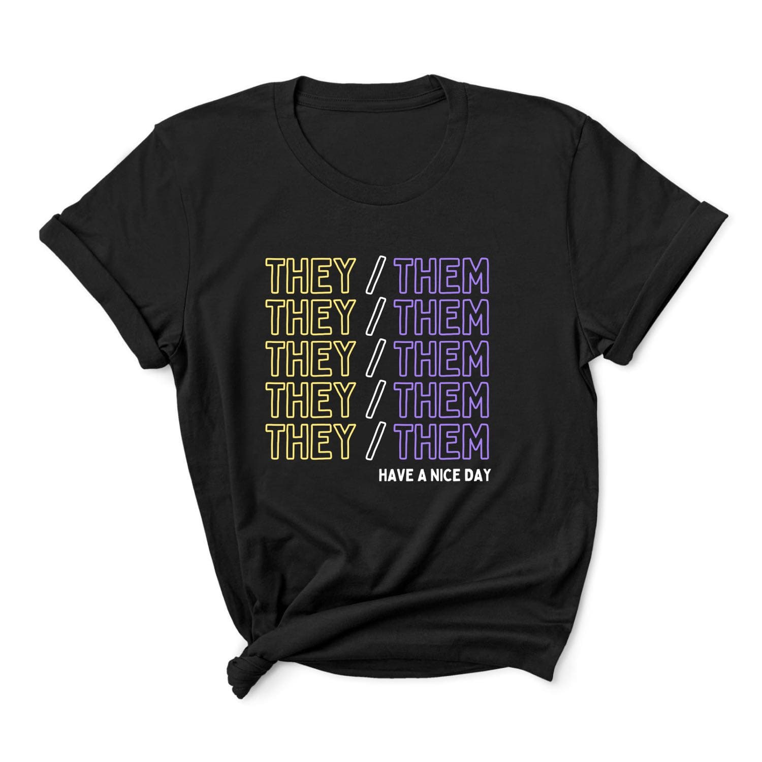 They them pronouns t-shirt