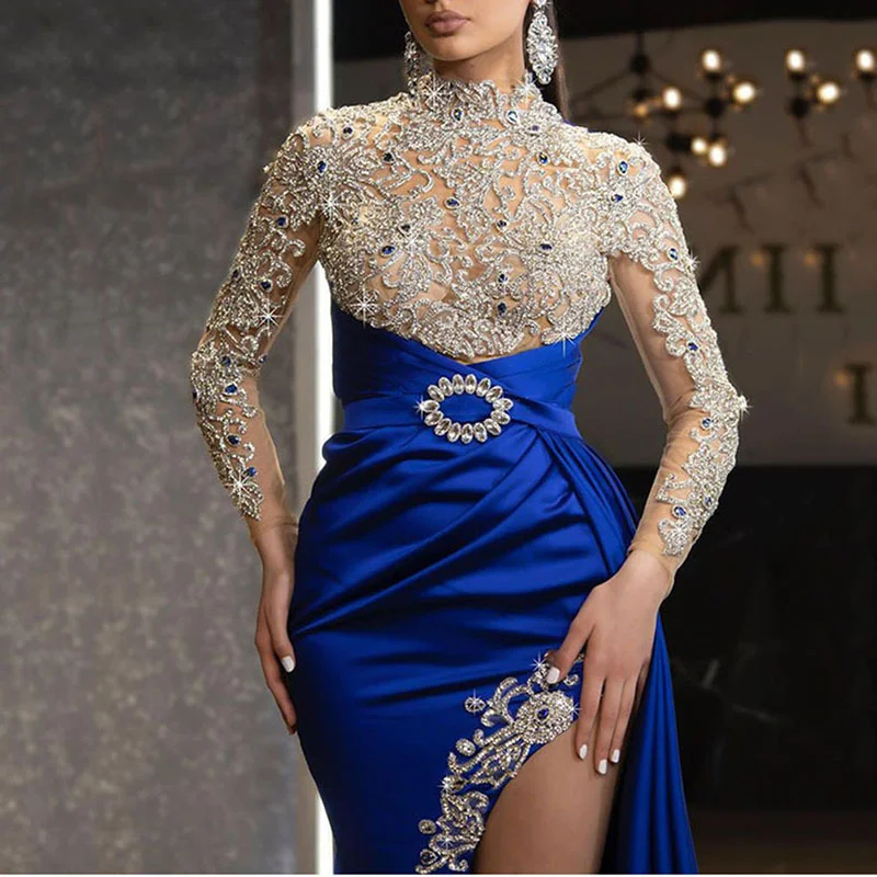 Uveng Uveng New Evening Dress Ebay Women's Blue Sprinkled Gold Collar Dress Dress Dress Dress Women