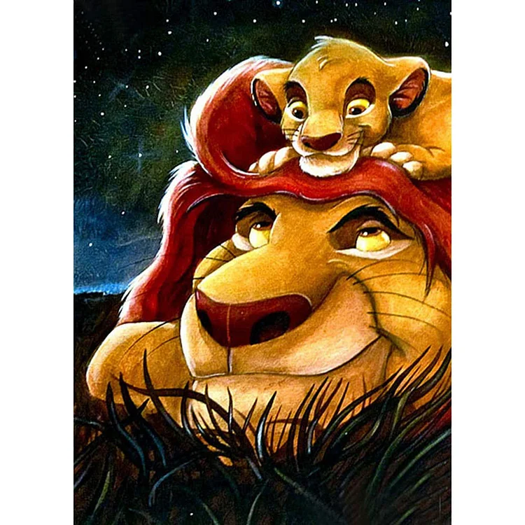 Lion King 30x40CM(Canvas) Full Round Drill Diamond Painting gbfke