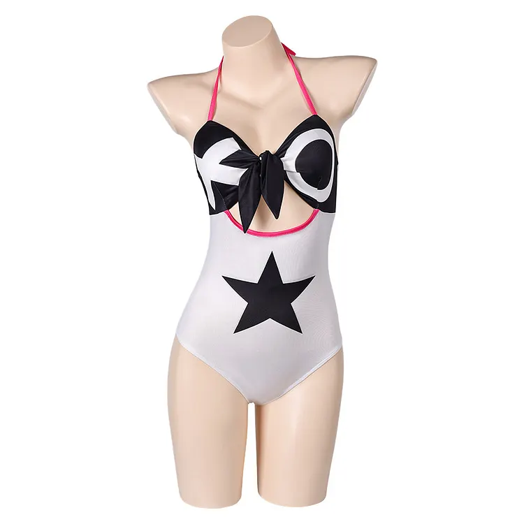 Hazbin Hotel (2024) Verosika Black And White Swimsuit Outfits Cosplay Costume Halloween Carnival Suit