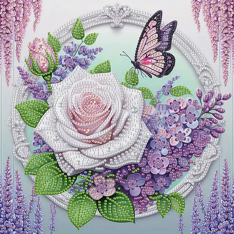 Partial Special-shaped Diamond Painting - Love Butterfly 30*30CM