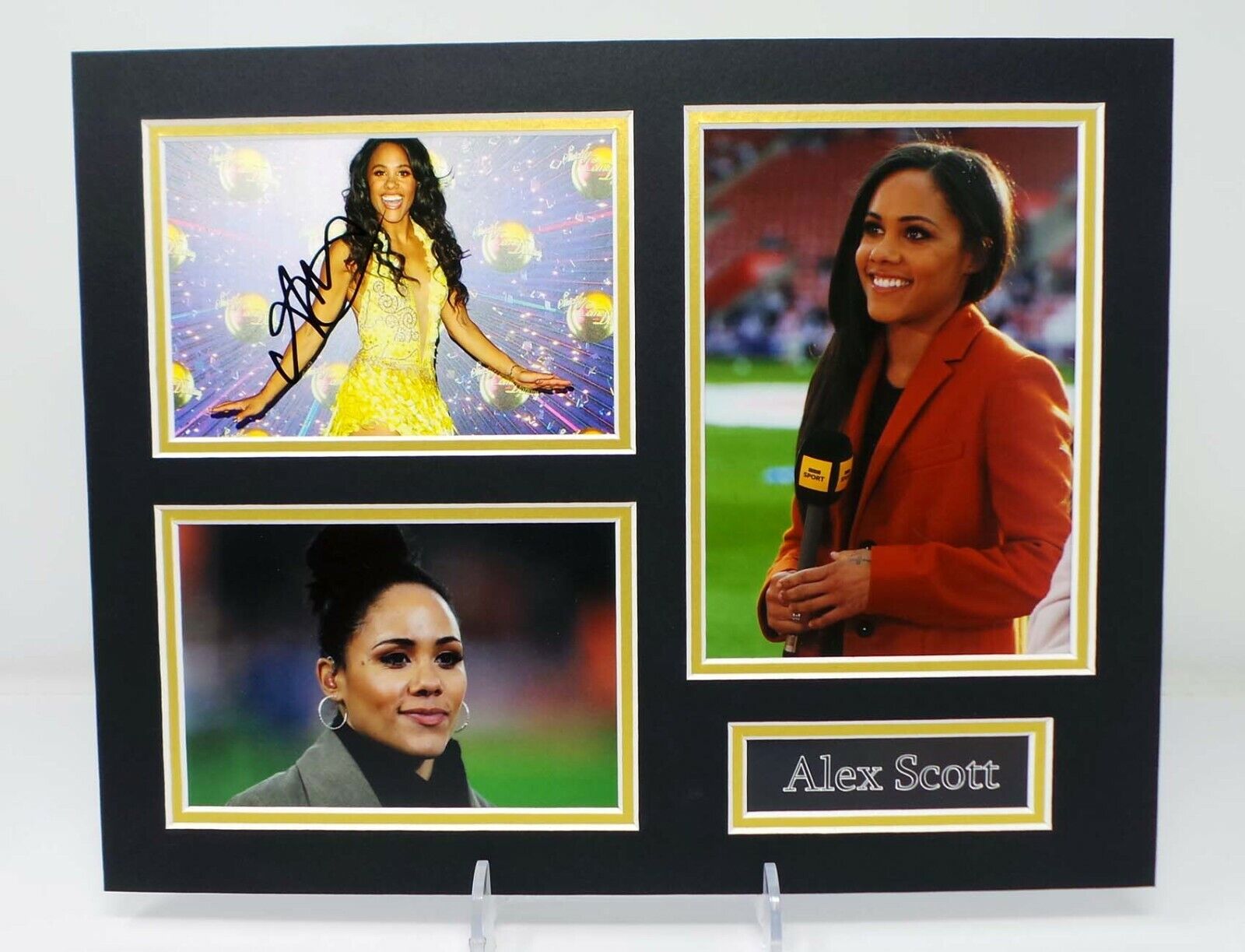 Alex SCOTT Football Presenter Signed & Mounted Sexy Photo Poster painting Display AFTAL RD COA