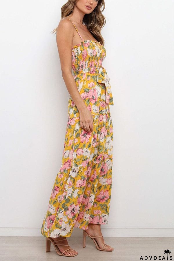 Love In The Air Tiered Floral Maxi Dress