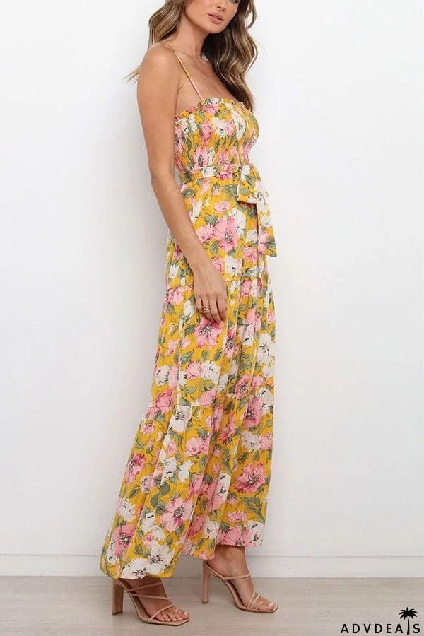 Love In The Air Tiered Floral Maxi Dress