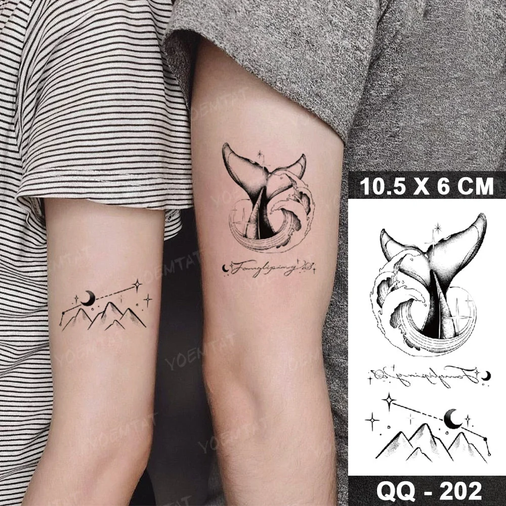 Waterproof Temporary Tattoo Stickers Clock Compass Flower Arrow Henna Flash Tatoo Women Men Indian Hand-painted Small Fake Tatto