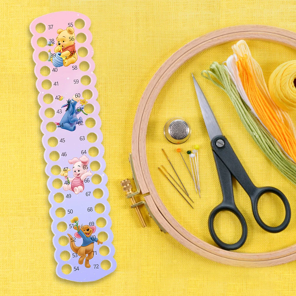 Cartoon Bear Embroidery Floss Organizer Cross Stitch Thread Holder Board