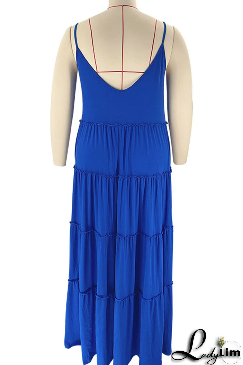 Green Casual Solid Patchwork Pearl Spaghetti Strap Sling Dress Plus Size Dresses