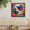 Diamond Painting -DIY Round Drill Fighting Fish in the Flower Bushes(40x40cm)