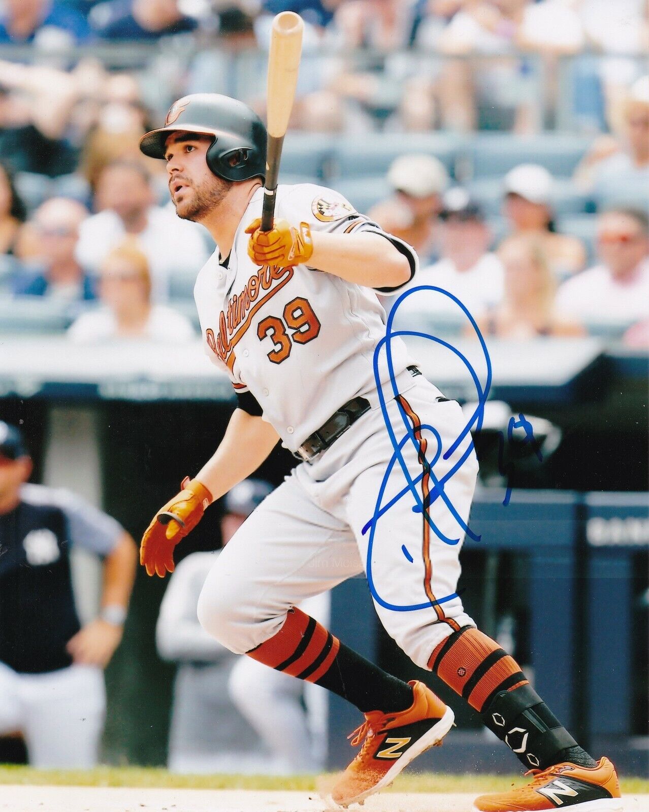 RENATO NUNEZ BALTIMORE ORIOLES ACTION SIGNED 8x10