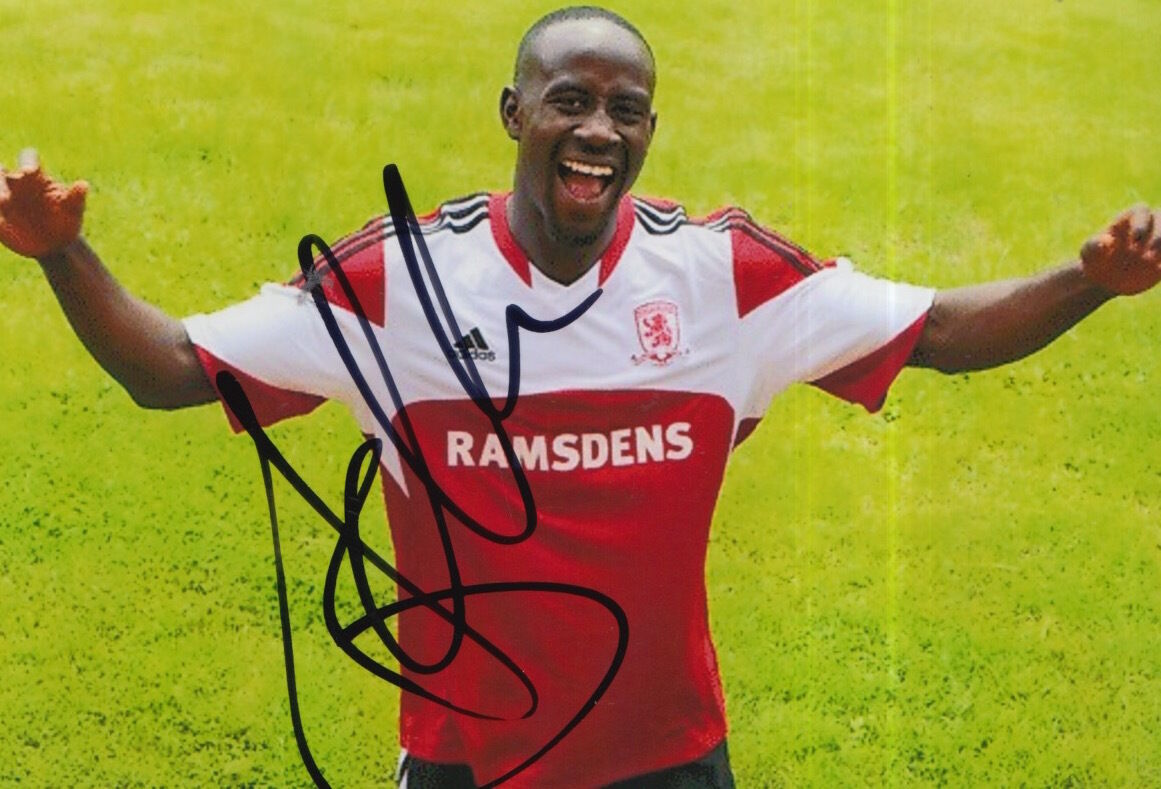 MIDDLESBROUGH HAND SIGNED ALBERT ADOMAH 6X4 Photo Poster painting 1.