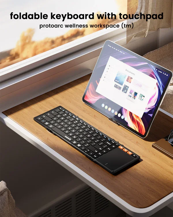 Tastatură Bluetooth pliabilă (cu touchpad) - o nouă alegere pentru biroul portabil!B