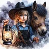 Diamond Painting-DIY Square Part AB Drill Cowboy(45*45CM)