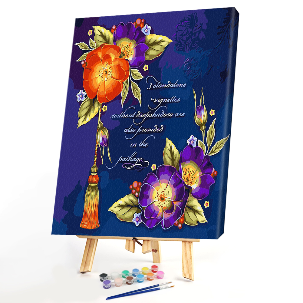

40*50CM Paint By Numbers-Flower Letters, 501 Original
