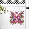 (US Only)Flowers Butterflies Diamond Painting Hanging Pendant DIY Diamond Ornaments