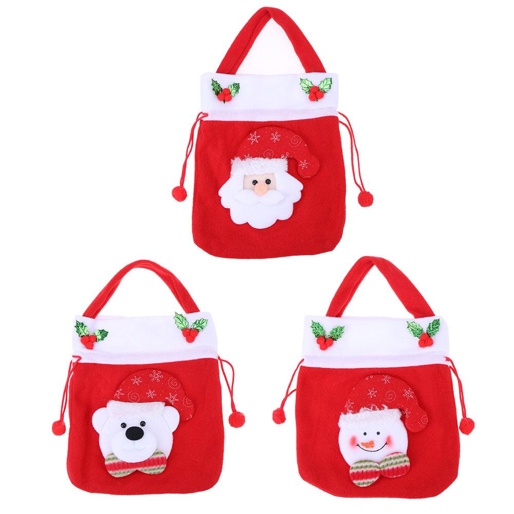 

Christmas Gift Bag Candy Bag Santa Claus Gift Bag Xmas Decoration Supplies, D10-1-1 snowman, 501 Original