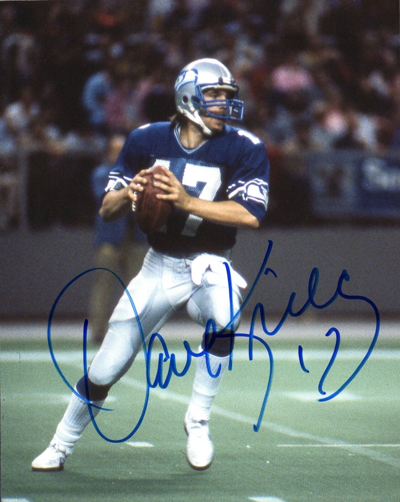 Dave Krieg Autographed Signed AUTO 8x10 Photo Poster painting #3 Seattle Seahawks