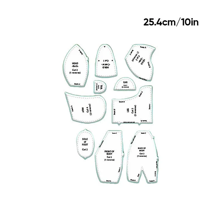 DIY Memory Bear Template Ruler Set | 168DEAL