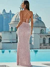 Evening Wrap Sequined Backless Dress