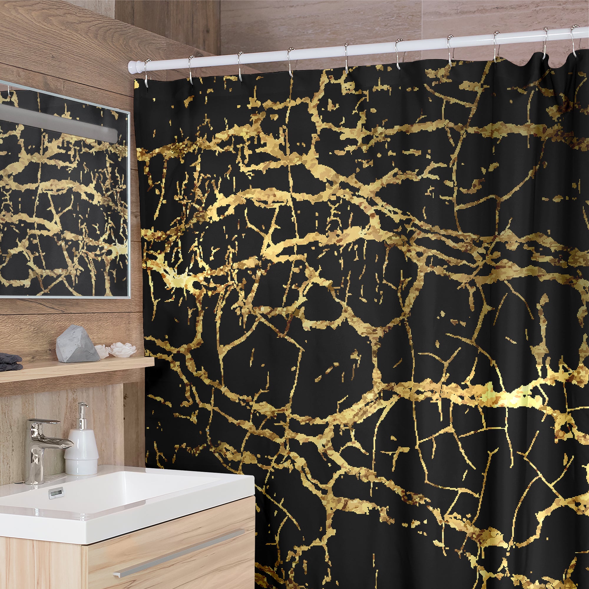 

Digital Onyx - Print Shower Curtain, 180*200cm, 501 Original