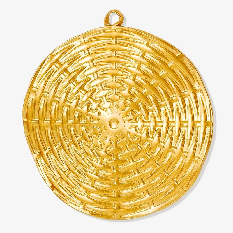 304 Stainless Steel 18K Gold Plated Geometric Pendant