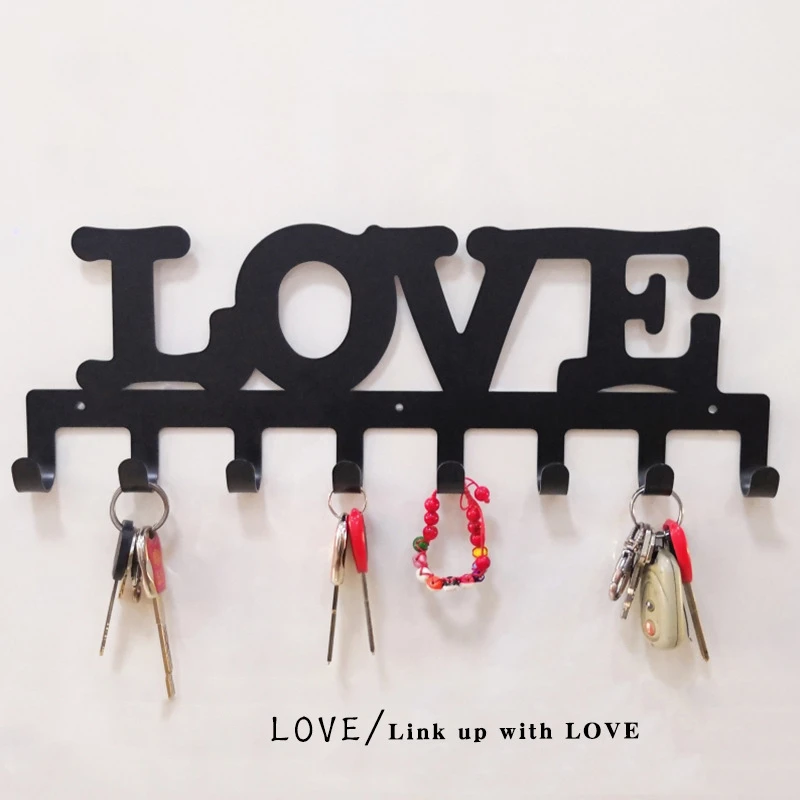 LOVE Decoration Clothes Metal Hanger Wall Hanging Door