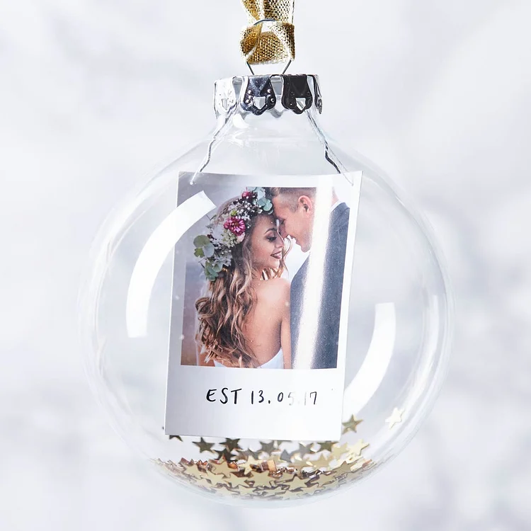 Personalized Photo Ball Ornament Custom Bauble Gifts for Lovers