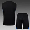 2025/2026 Manchester United Pre-Match Training Black Vest+Shorts Football1:1 Thai Quality