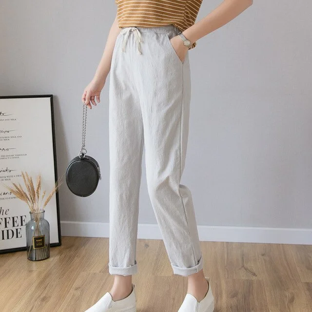 Casual Trousers Pencil Casual Harem High Waist Bottom