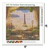 Window Scenery Eiffel Tower  | Full Round Diamond Painting Kits