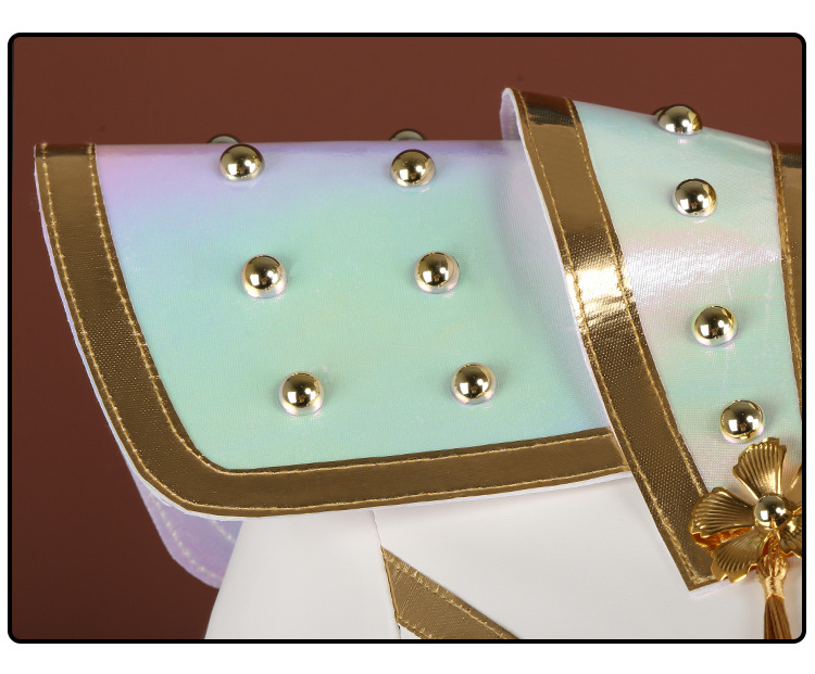 Tegooe Huntrix Zoey Cosplay Costume Wig for Women - Demon Hunter Uniform - BlackWhite Golden - S-3XL