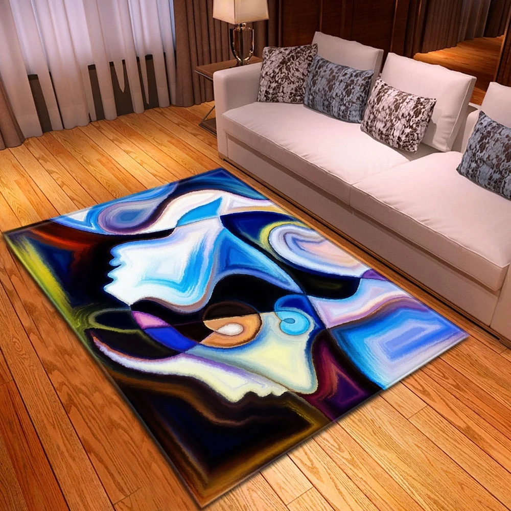 Modern Carpet Living Room Bedroom Decoration Kids Room Carpets Hallway Floor Children Rugs Home Flannel 3D Pattern Bedside Mat