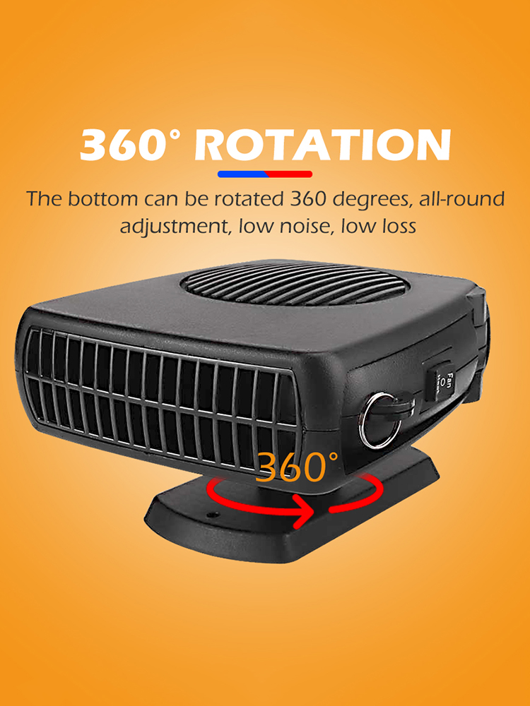 

200W Winter Electric Car Heater Fan 360-Degree Rotation Windshield Defogger, 24v, 501 Original
